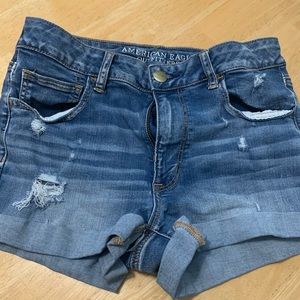 Super stretch denim shorts